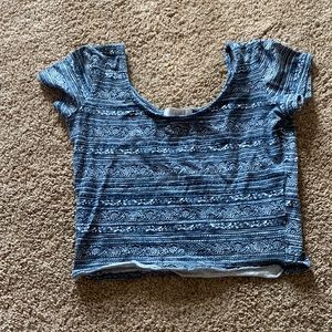 Blue Womens Crop Top XS